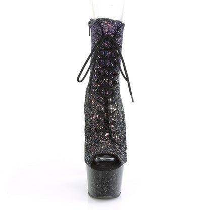 【PLEASER】ADORE-1021OMBG シューズ Purple Multi Glitter/Blk【取寄】