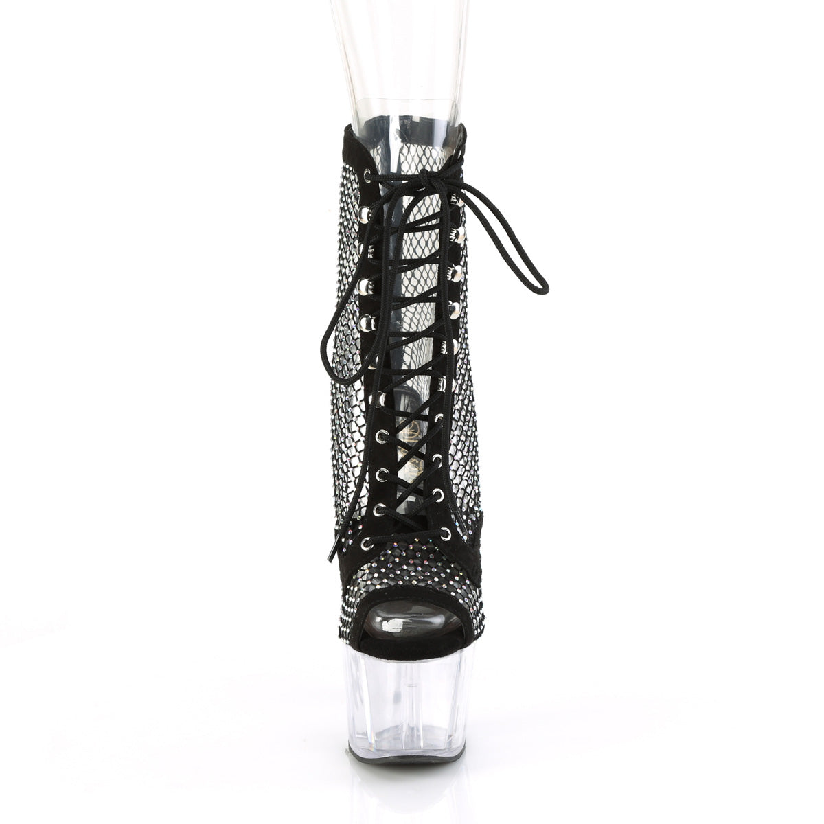 【PLEASER】ADORE-1021RM シューズ Blk Faux Suede-RS Mesh/Clr【取寄】