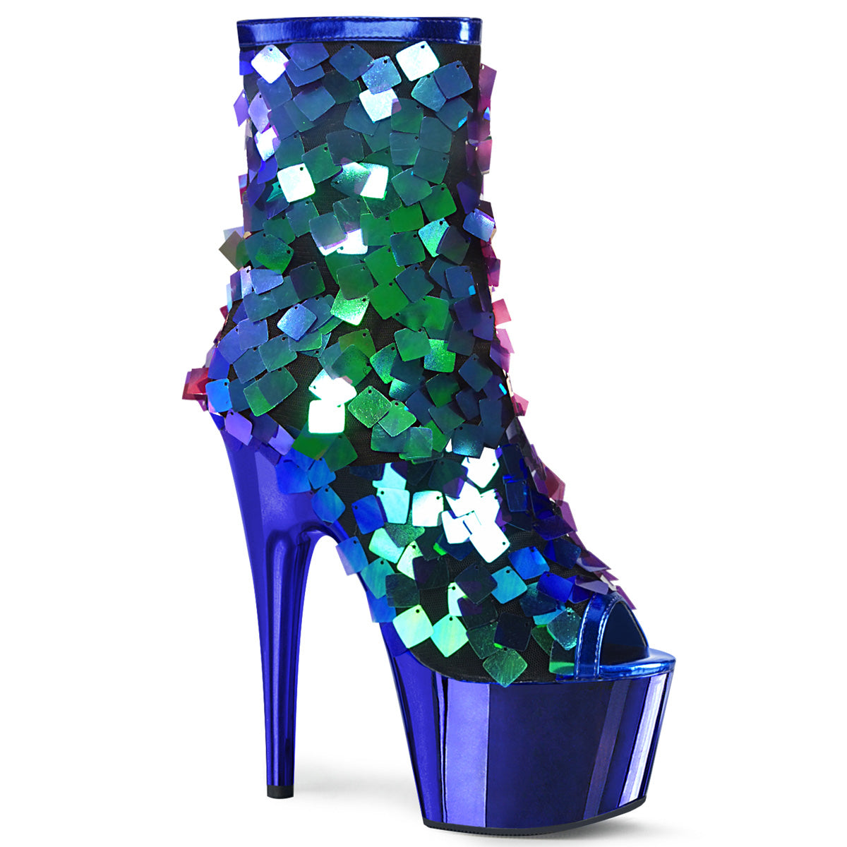 【PLEASER】ADORE-1031SSQ シューズ Iri.Green Sequins-R.Blue MetPu/R.BlueChrome【取寄】