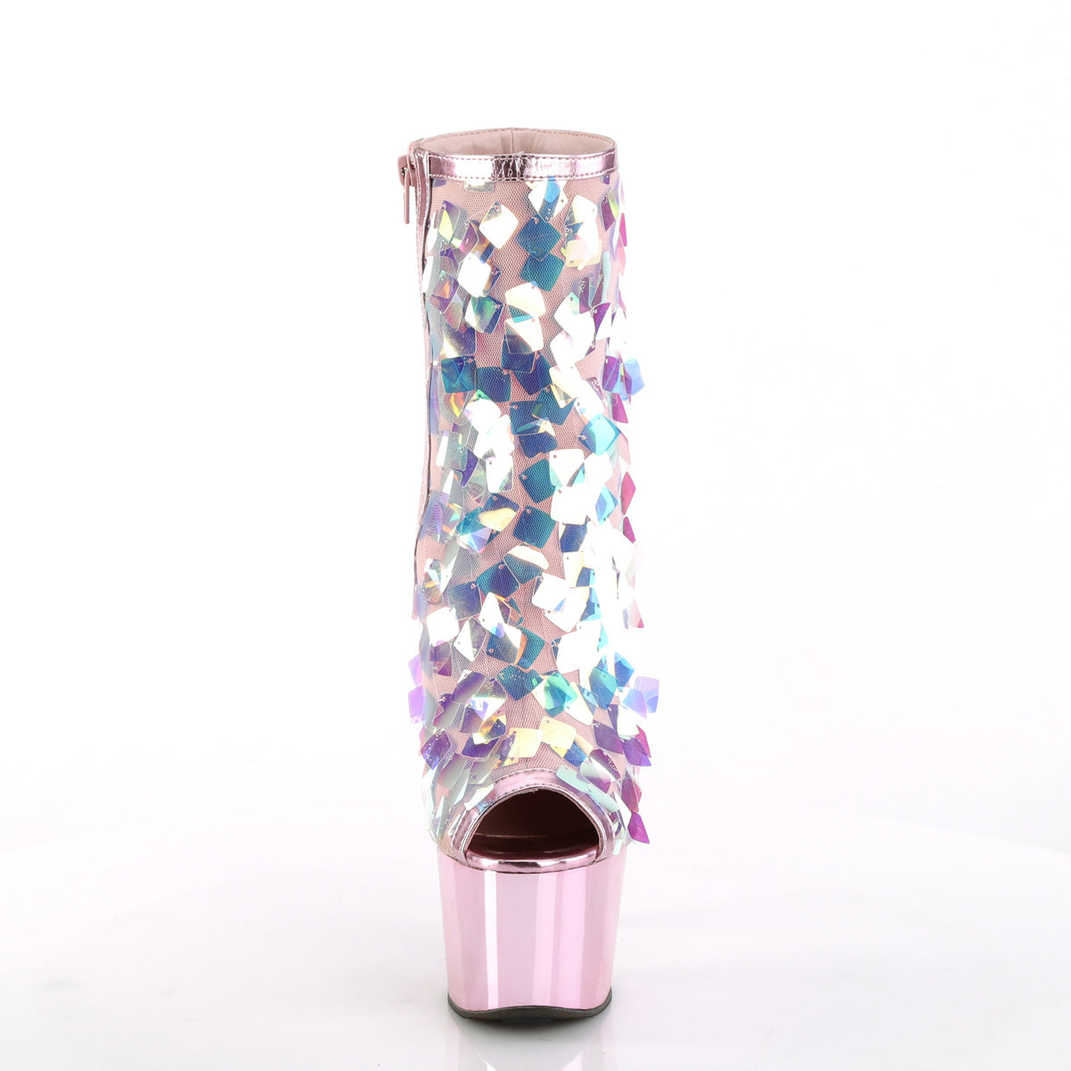 【PLEASER】ADORE-1031SSQ シューズ Iri.Opal Sequin-B.Pink Met Pu/B.Pink Chrome【取寄】