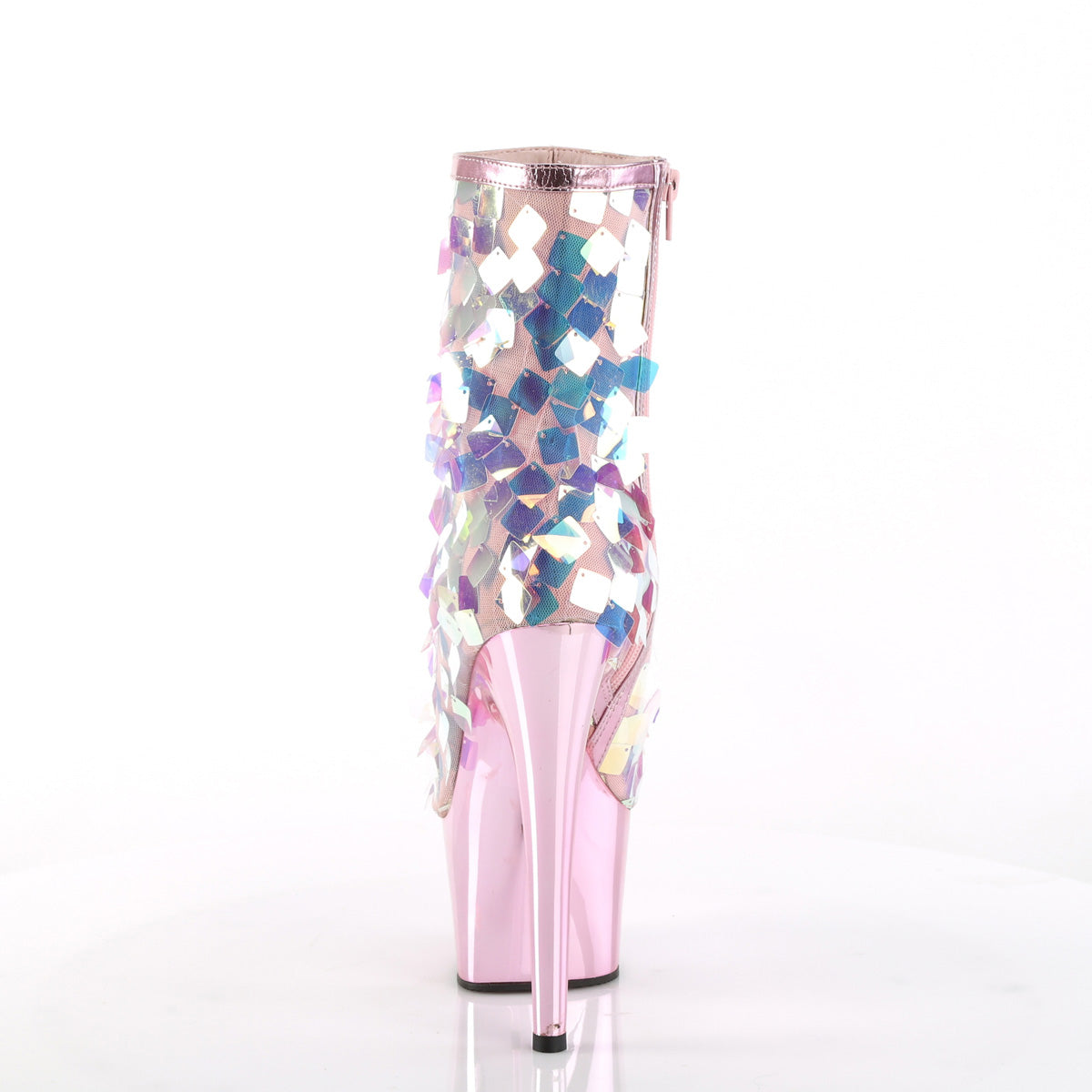 【PLEASER】ADORE-1031SSQ シューズ Iri.Opal Sequin-B.Pink Met Pu/B.Pink Chrome【取寄】
