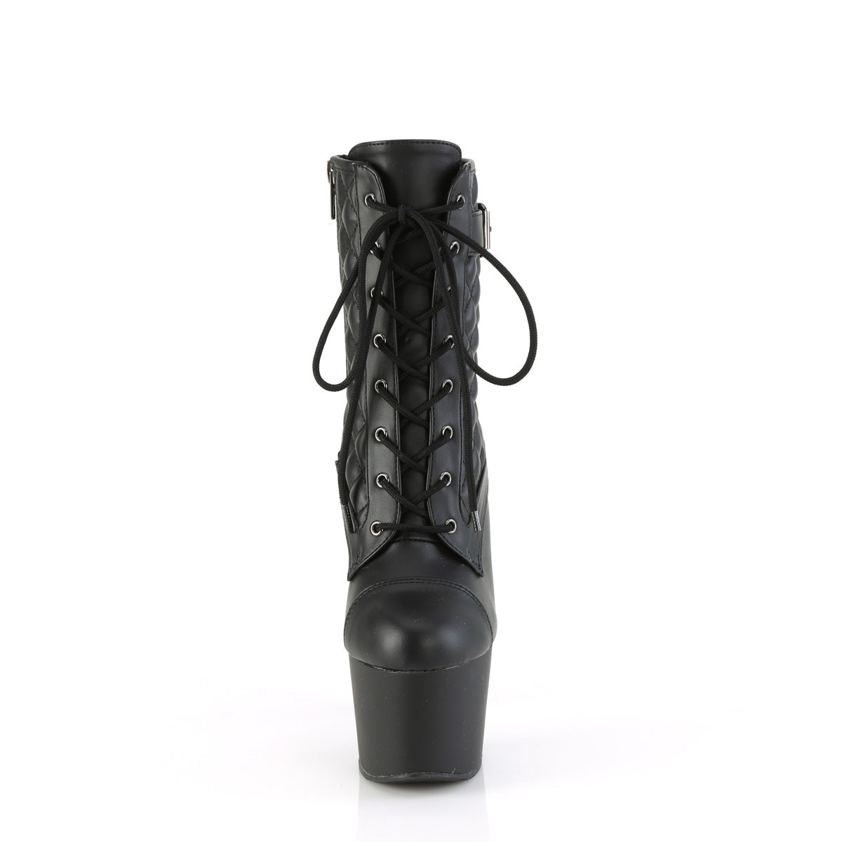 【PLEASER】ADORE-1033 シューズ Blk Faux Le/Blk Matte【取寄】