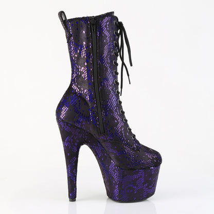 【PLEASER】ADORE-1040SPF シューズ Purple Metallic Snake Print Fabric/M【取寄】
