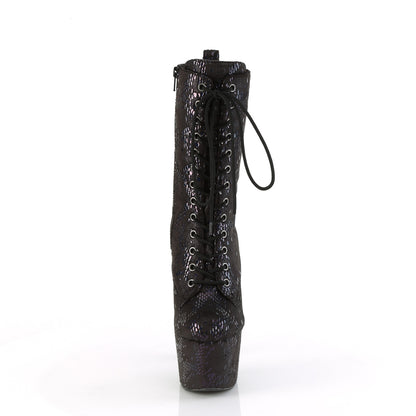 【PLEASER】ADORE-1040SPF プラットフォームシューズ Blk Oil Slick Met. Snake Print Fabric/M【取寄】