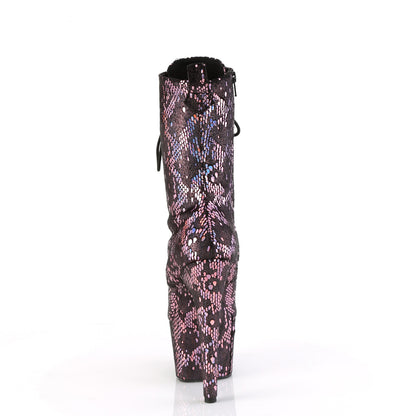 【PLEASER】ADORE-1040SPF シューズ B. Pink Metallic Holo Snake Print Fabric【取寄】