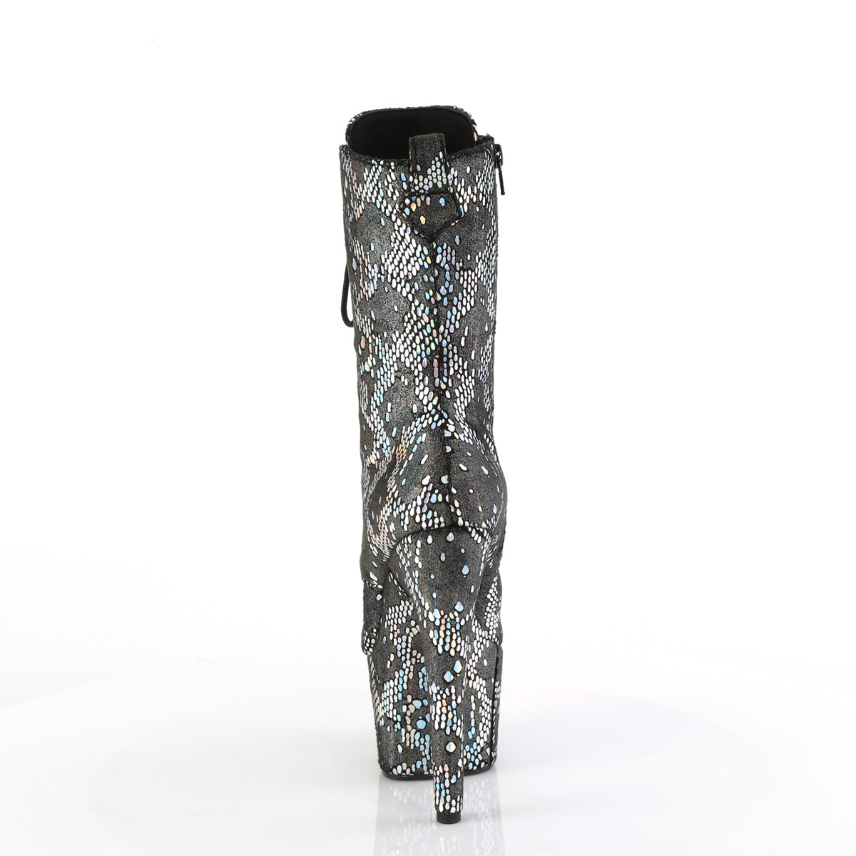 【PLEASER】ADORE-1040SPF シューズ Silver Metallic Holo Snake Print Fabric/【取寄】