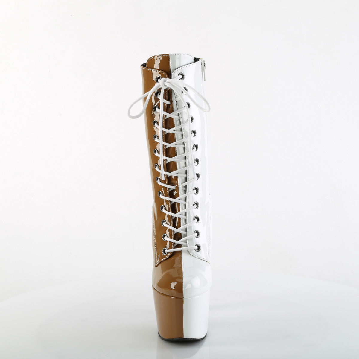 【PLEASER】ADORE-1040TT シューズ Taupe-Wht Pat/Taupe-Wht【取寄】