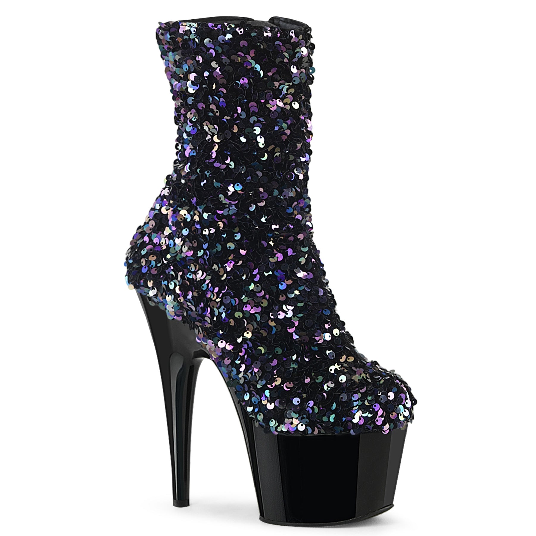 【PLEASER】ADORE-1042SQ シューズ Blk Multi Sequins/Blk【取寄】