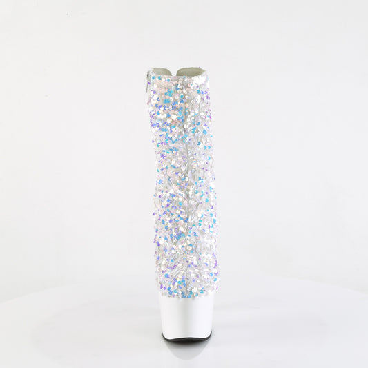 【PLEASER】ADORE-1042SQ プラットフォームシューズ Wht Multi Sequins/Wht【取寄】