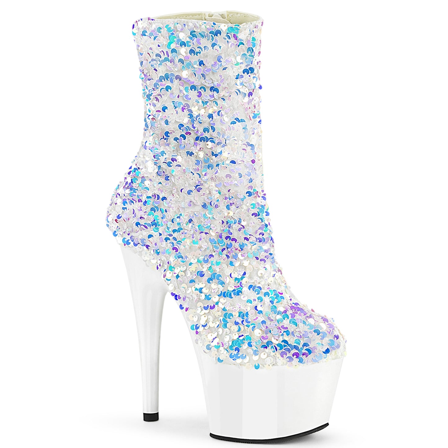 【PLEASER】ADORE-1042SQ シューズ Wht Multi Sequins/Wht【取寄】