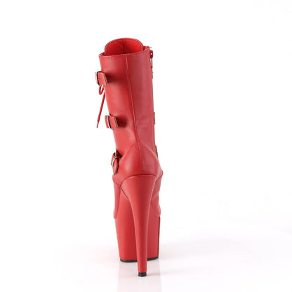 【PLEASER】ADORE-1043 シューズ Red Faux Leather/Matching【取寄】
