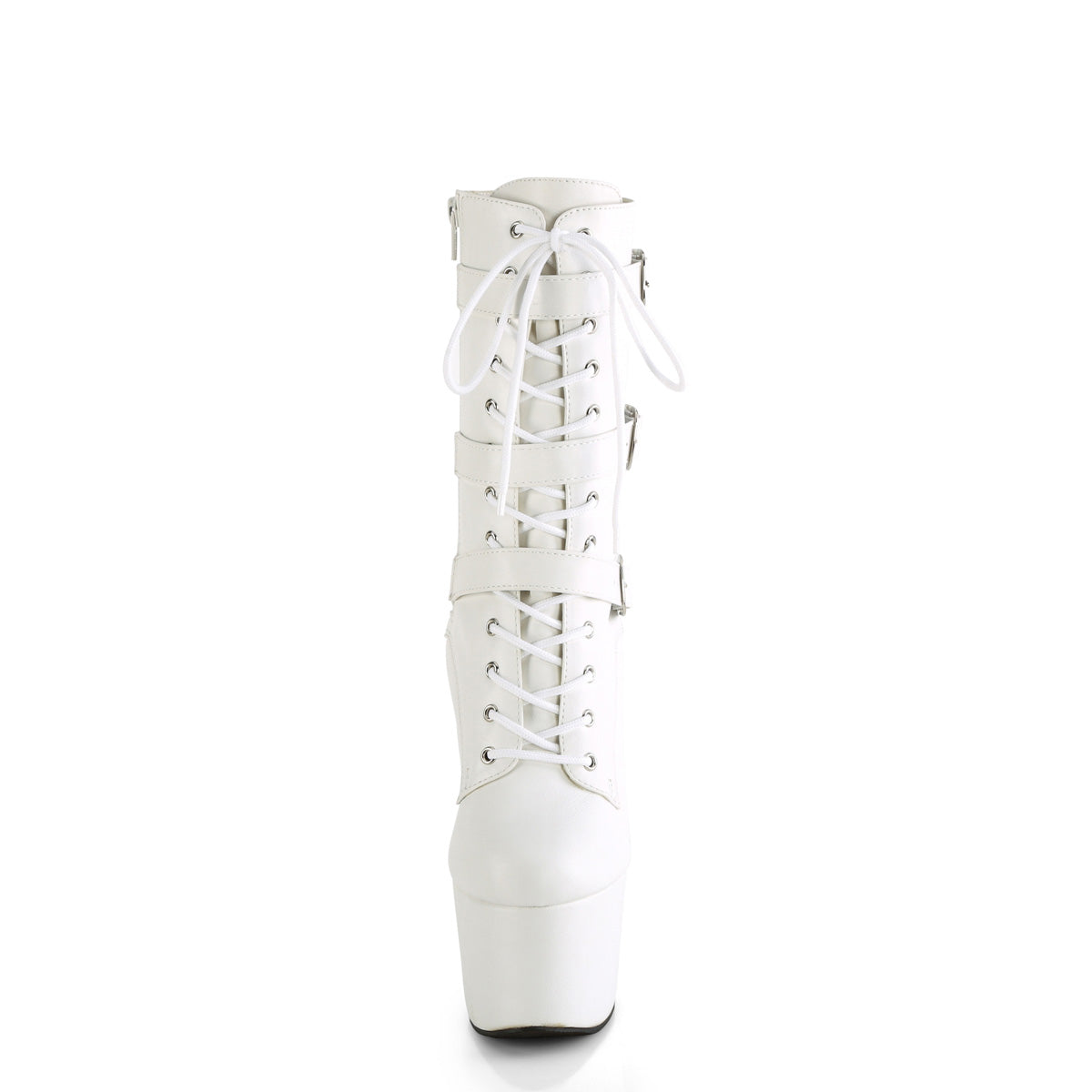 【PLEASER】ADORE-1043 シューズ White Faux Leather/Matching【取寄】