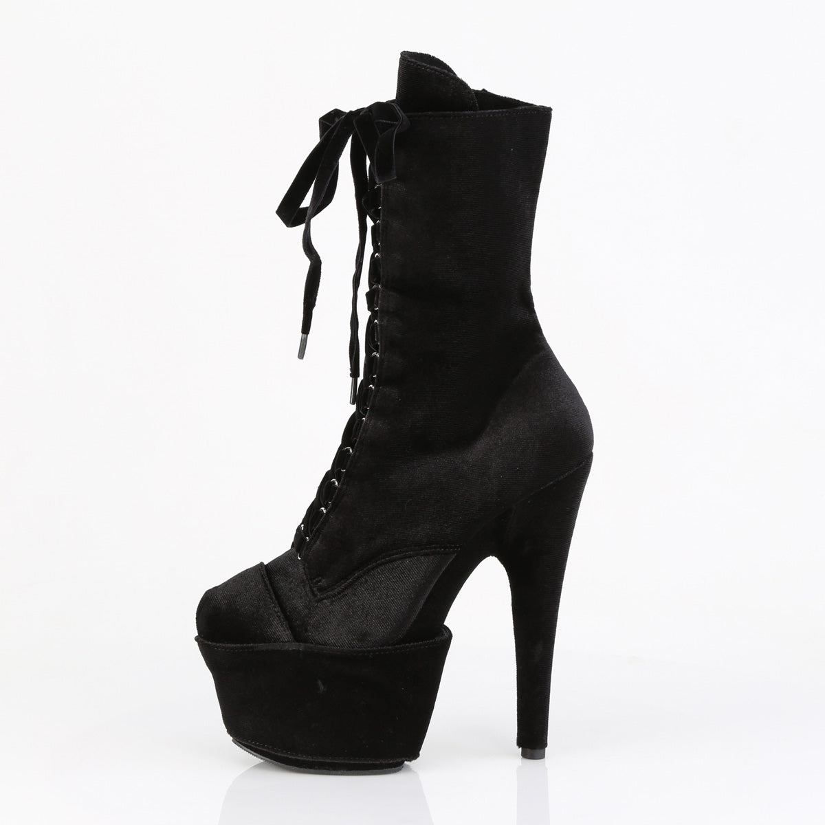 【PLEASER】ADORE-1045VEL シューズ Blk Velvet/Blk Velvet【取寄】
