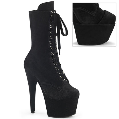 【PLEASER】ADORE-1045VEL シューズ Blk Velvet/Blk Velvet【取寄】