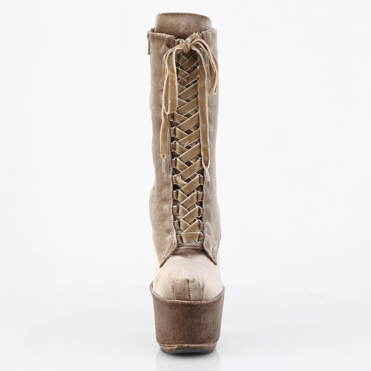 【PLEASER】ADORE-1045VEL シューズ Khaki Velvet/Khaki Velvet【取寄】
