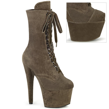 【PLEASER】ADORE-1045VEL シューズ Khaki Velvet/Khaki Velvet【取寄】