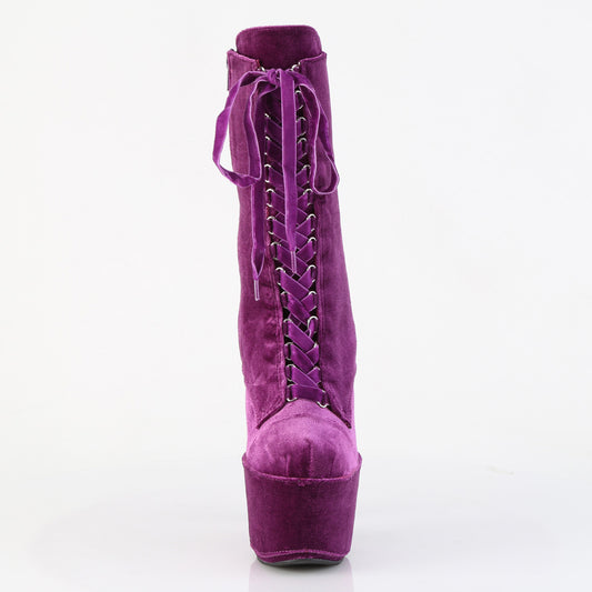 【PLEASER】ADORE-1045VEL プラットフォームシューズ Purple Velvet/Purple Velvet【取寄】