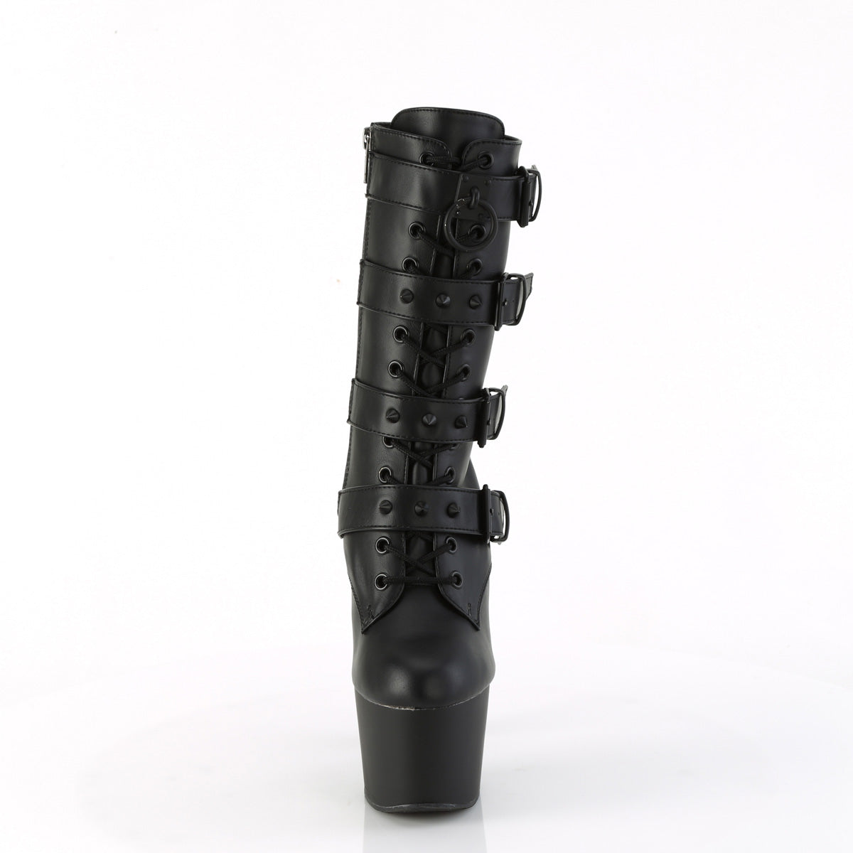 【PLEASER】ADORE-1046 シューズ Blk Faux Leather/Blk Matte【取寄】