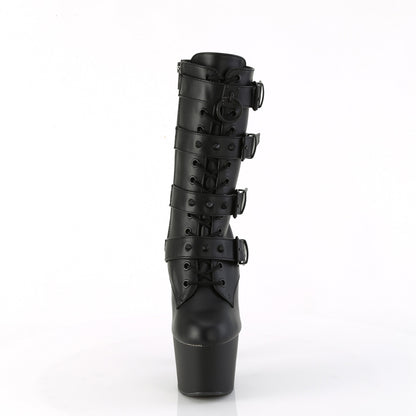 【PLEASER】ADORE-1046 シューズ Blk Faux Leather/Blk Matte【取寄】