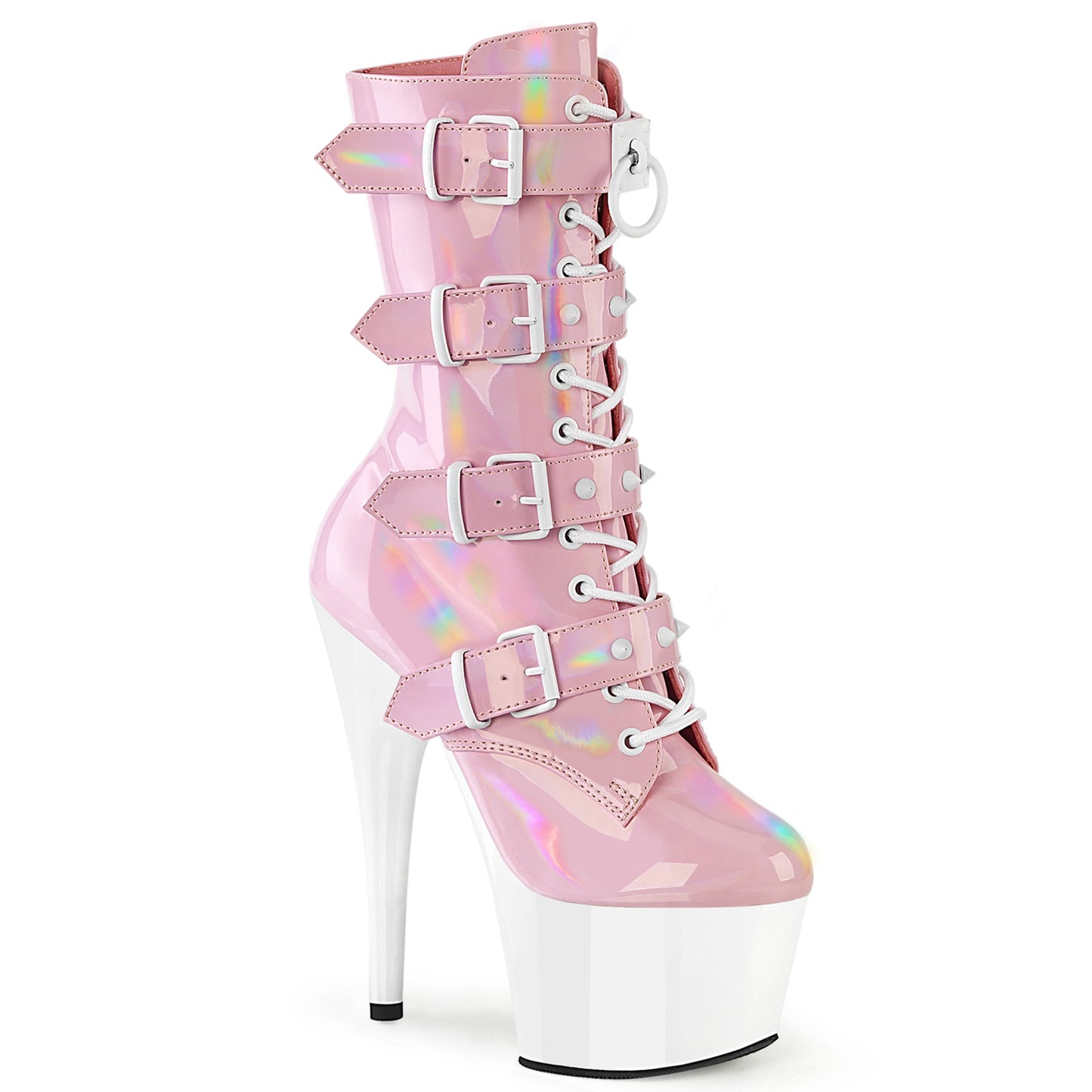 【PLEASER】ADORE-1046TT シューズ B. Pink Holo Pat/Wht【取寄】