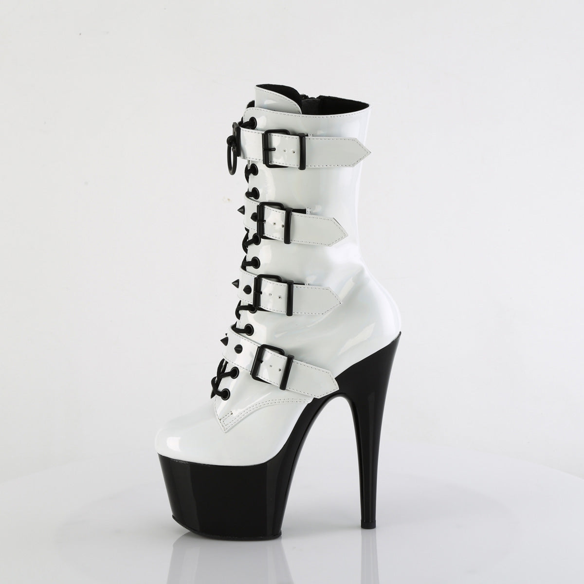 【PLEASER】ADORE-1046TT シューズ Wht Holo Pat/Blk【取寄】