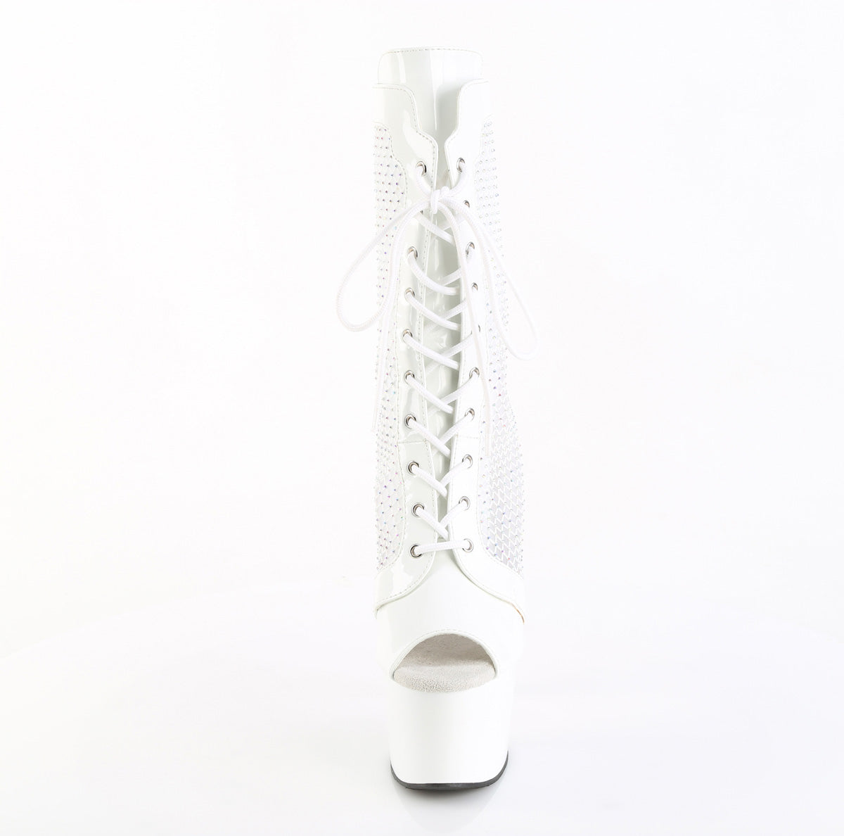 【PLEASER】ADORE-1048RSNT シューズ Wht Pat-Mesh-RS/Wht【取寄】