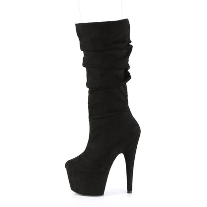 【PLEASER】ADORE-1061 シューズ Blk Faux Suede/Blk Faux Suede【取寄】