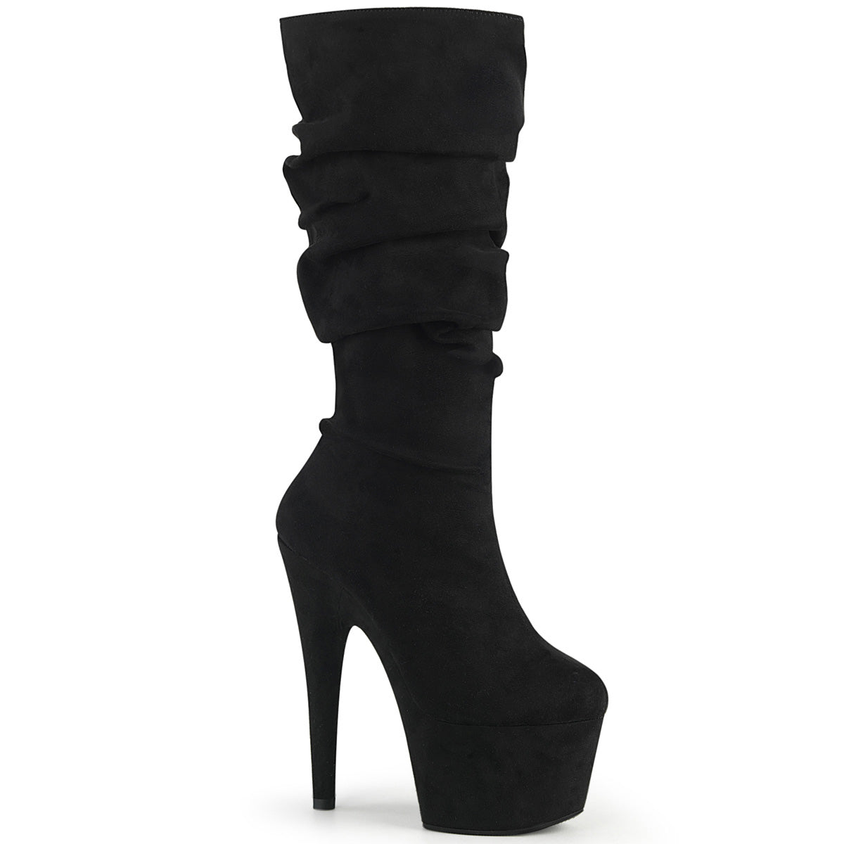 【PLEASER】ADORE-1061 シューズ Blk Faux Suede/Blk Faux Suede【取寄】