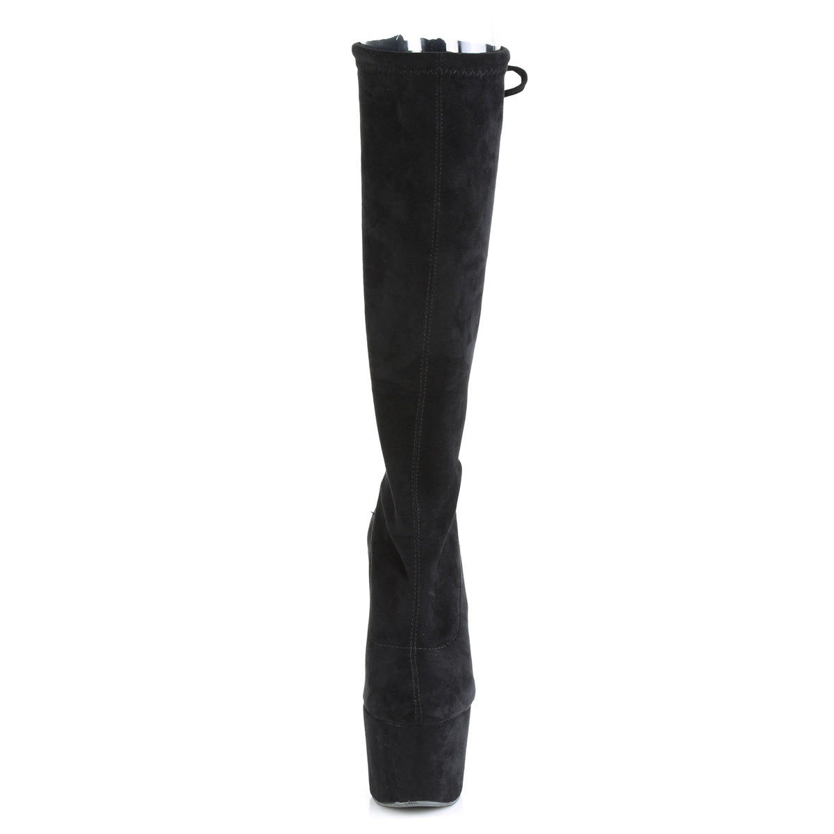 【PLEASER】ADORE-2008 シューズ Blk Stretch Faux Suede/Blk Faux Suede【取寄】