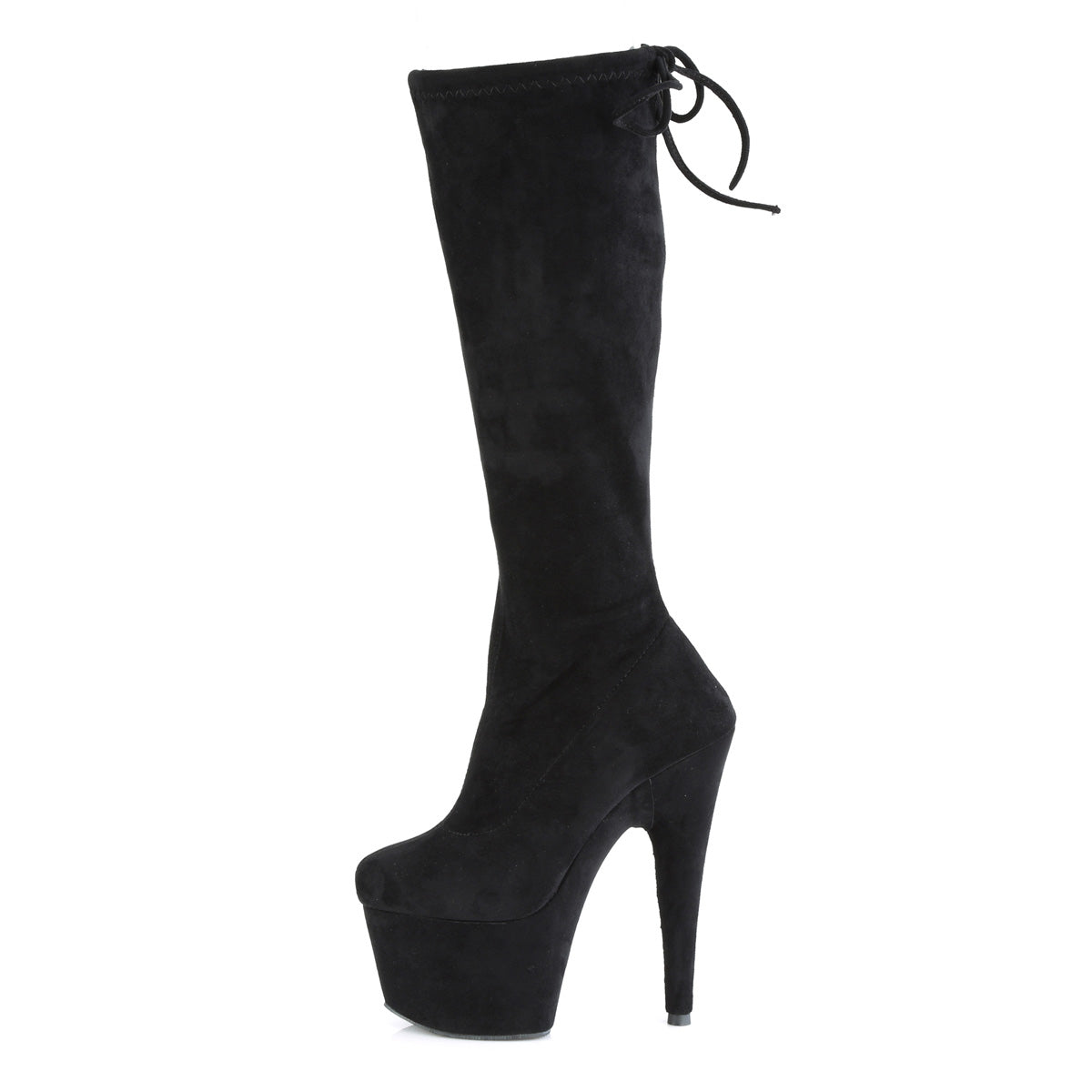 【PLEASER】ADORE-2008 シューズ Blk Stretch Faux Suede/Blk Faux Suede【取寄】