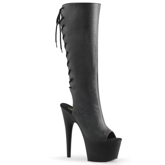 【PLEASER】ADORE-2018 プラットフォームシューズ Blk Faux Leather/Blk Matte【取寄】