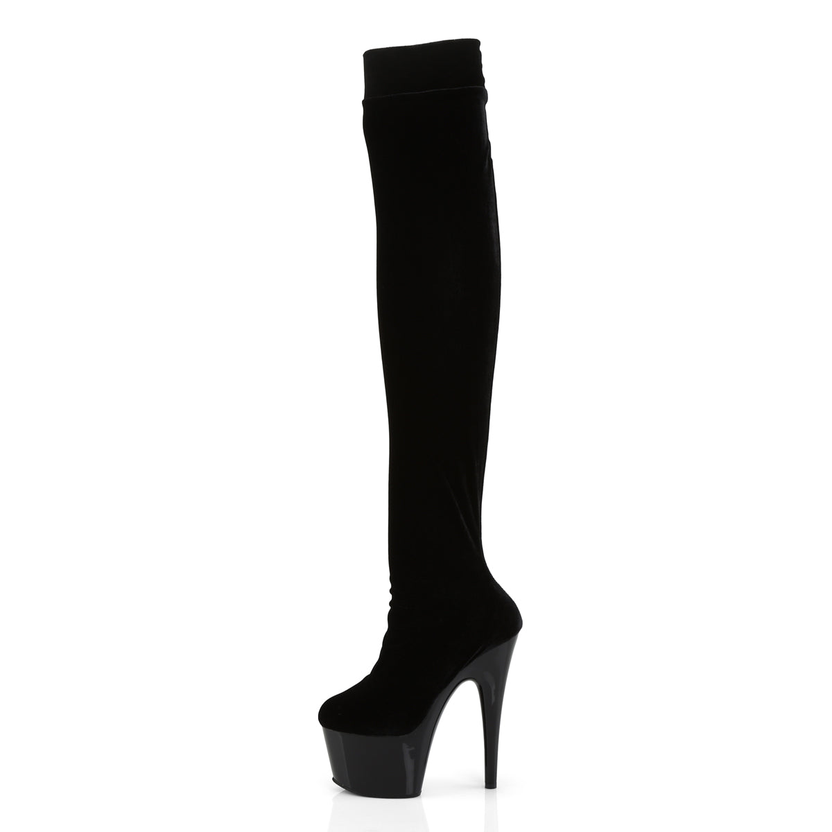 【PLEASER】ADORE-3002 シューズ Blk Str Velvet/Blk【取寄】