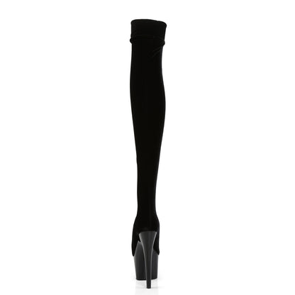 【PLEASER】ADORE-3002 シューズ Blk Str Velvet/Blk【取寄】