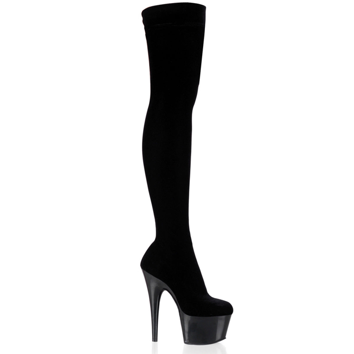 【PLEASER】ADORE-3002 シューズ Blk Str Velvet/Blk【取寄】