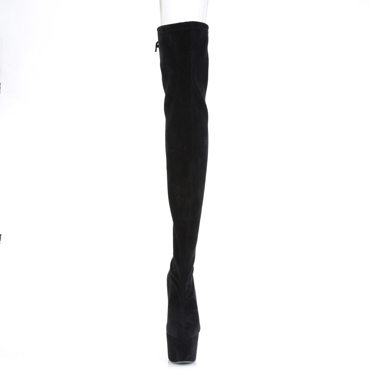 【PLEASER】ADORE-3008 シューズ Blk Stretch Faux Suede/Blk Faux Suede【取寄】