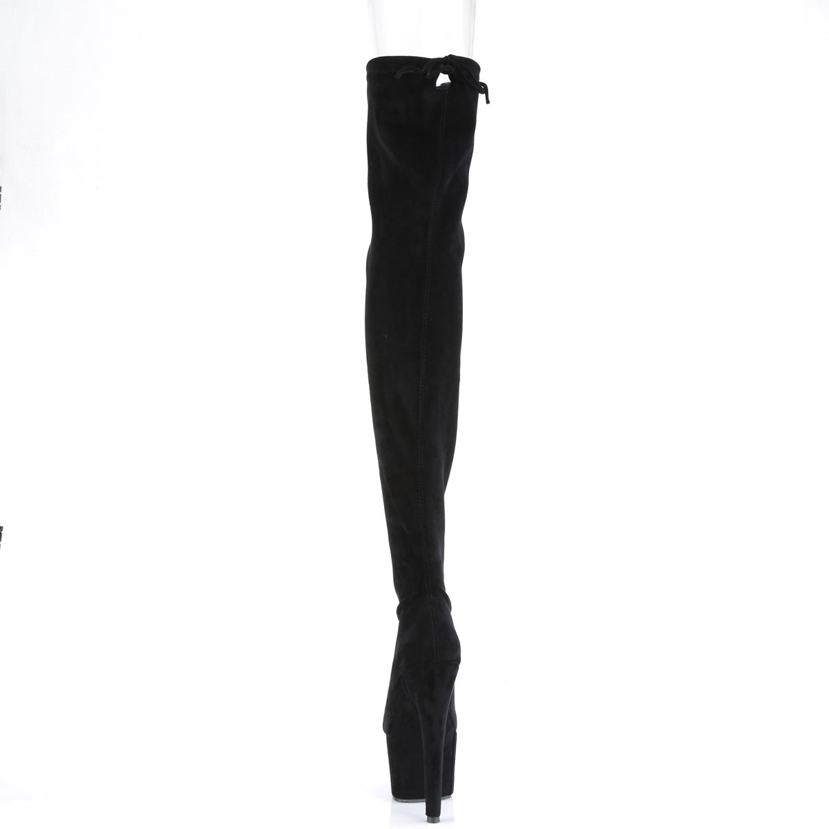 【PLEASER】ADORE-3008 シューズ Blk Stretch Faux Suede/Blk Faux Suede【取寄】