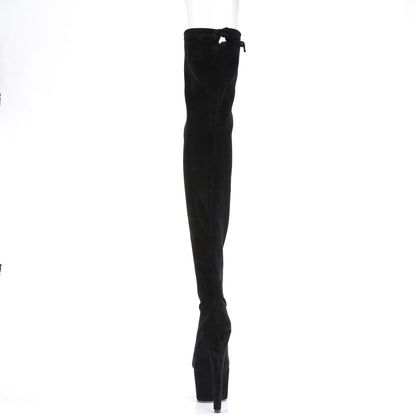 【PLEASER】ADORE-3008 シューズ Blk Stretch Faux Suede/Blk Faux Suede【取寄】