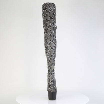 【PLEASER】ADORE-3008SP-BT シューズ Grey-Blk Snake Print/Blk Matte【取寄】