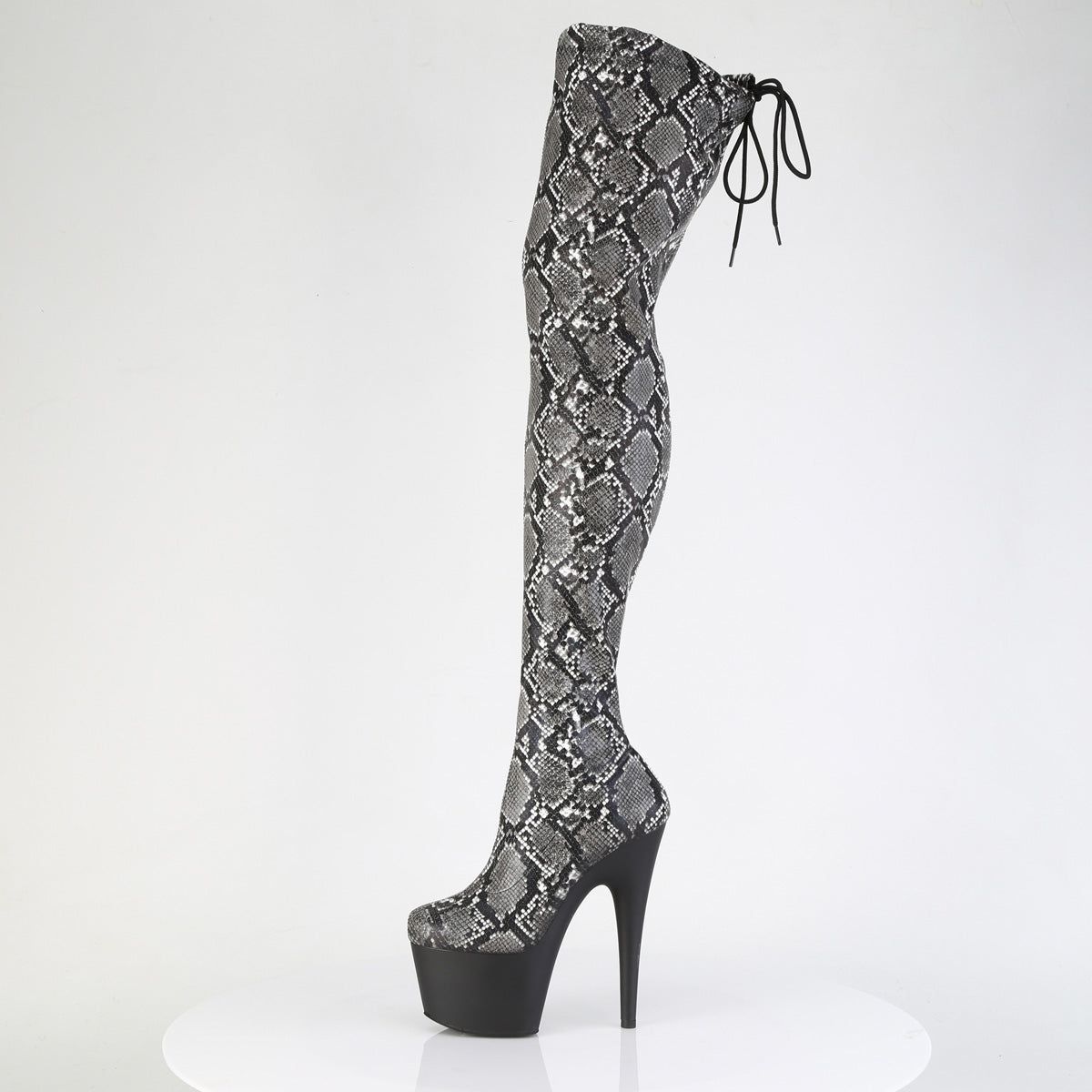 【PLEASER】ADORE-3008SP-BT シューズ Grey-Blk Snake Print/Blk Matte【取寄】