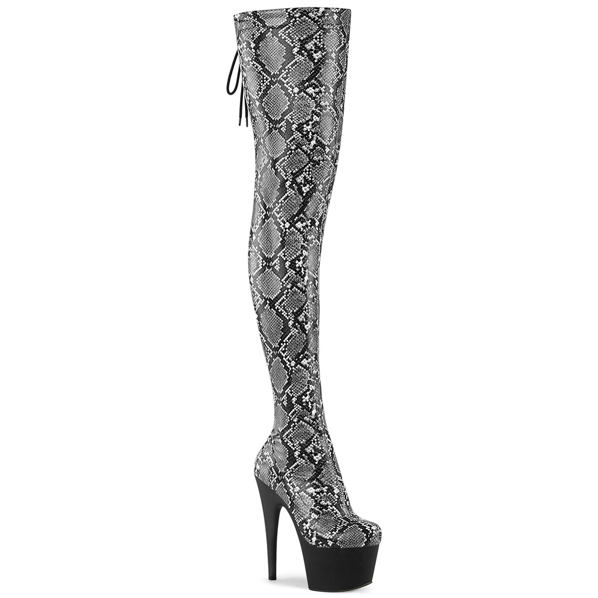 【PLEASER】ADORE-3008SP-BT シューズ Grey-Blk Snake Print/Blk Matte【取寄】