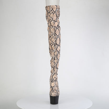 【PLEASER】ADORE-3008SP-BT シューズ Tan-Brown Snake Print/Blk Matte【取寄】