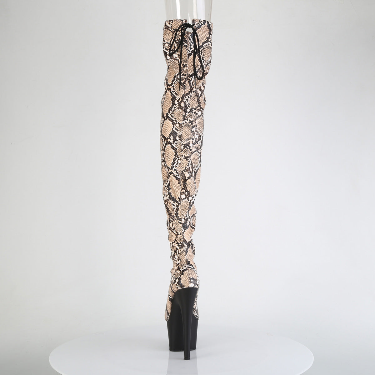 【PLEASER】ADORE-3008SP-BT シューズ Tan-Brown Snake Print/Blk Matte【取寄】