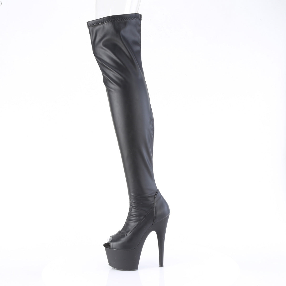 【PLEASER】ADORE-3011 シューズ Blk Str. Faux Leather/Blk Matte【取寄】