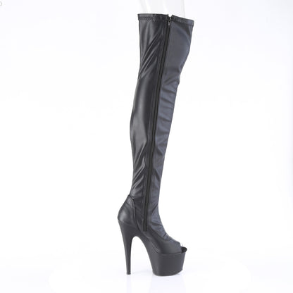 【PLEASER】ADORE-3011 シューズ Blk Str. Faux Leather/Blk Matte【取寄】