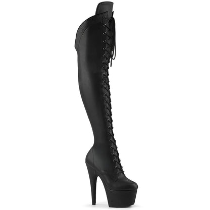 【PLEASER】ADORE-3014 シューズ Blk Str. Faux Leather/Blk Matte【取寄】