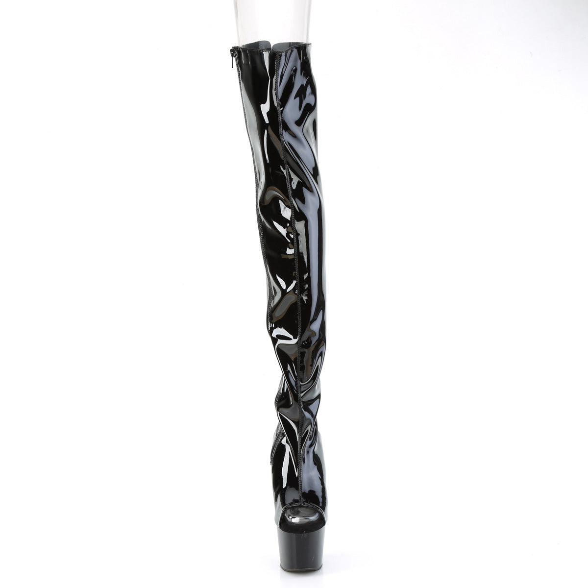 【PLEASER】ADORE-3017 シューズ Blk Str. Pat/Blk【取寄】