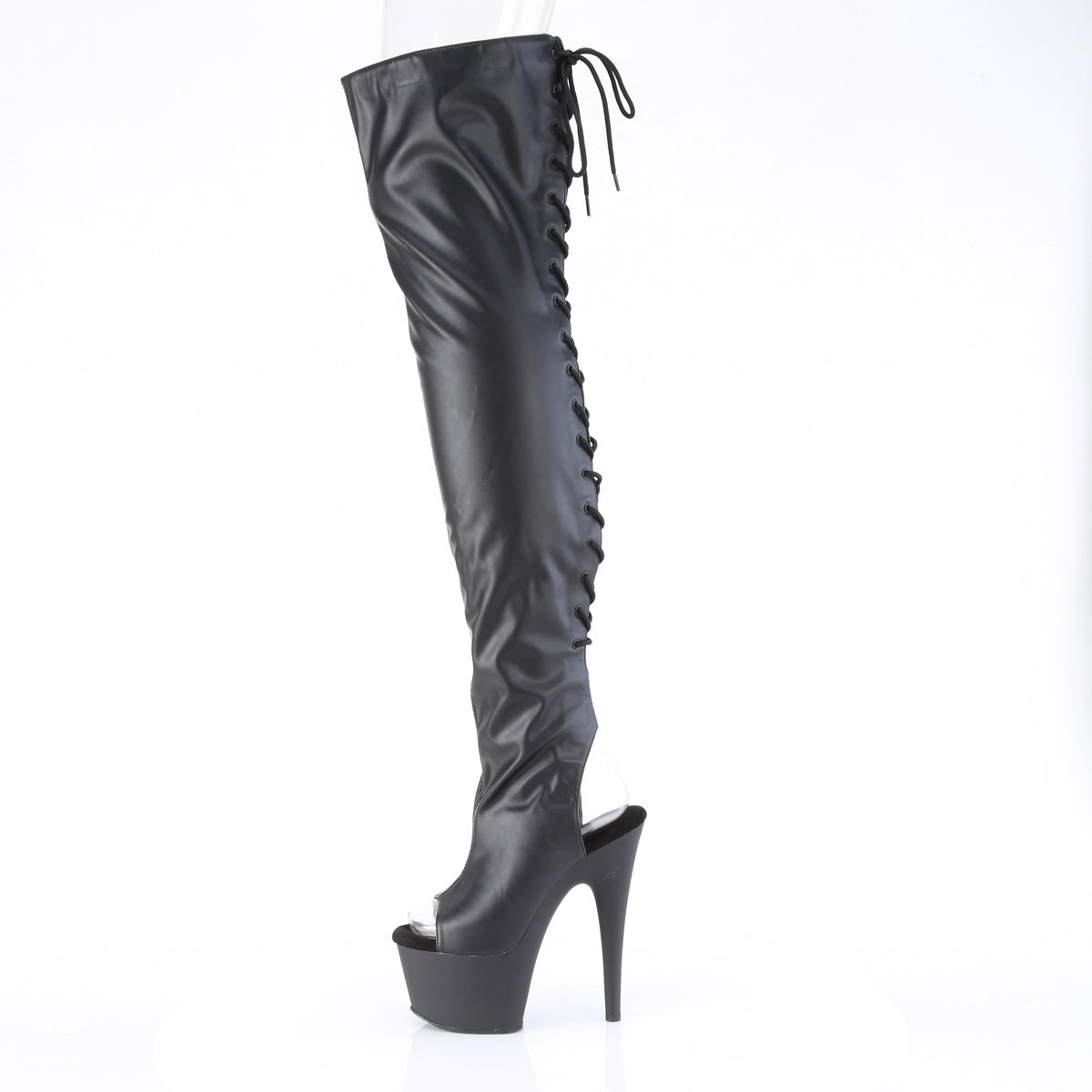 【PLEASER】ADORE-3017 シューズ Blk Str. Faux Leather【取寄】