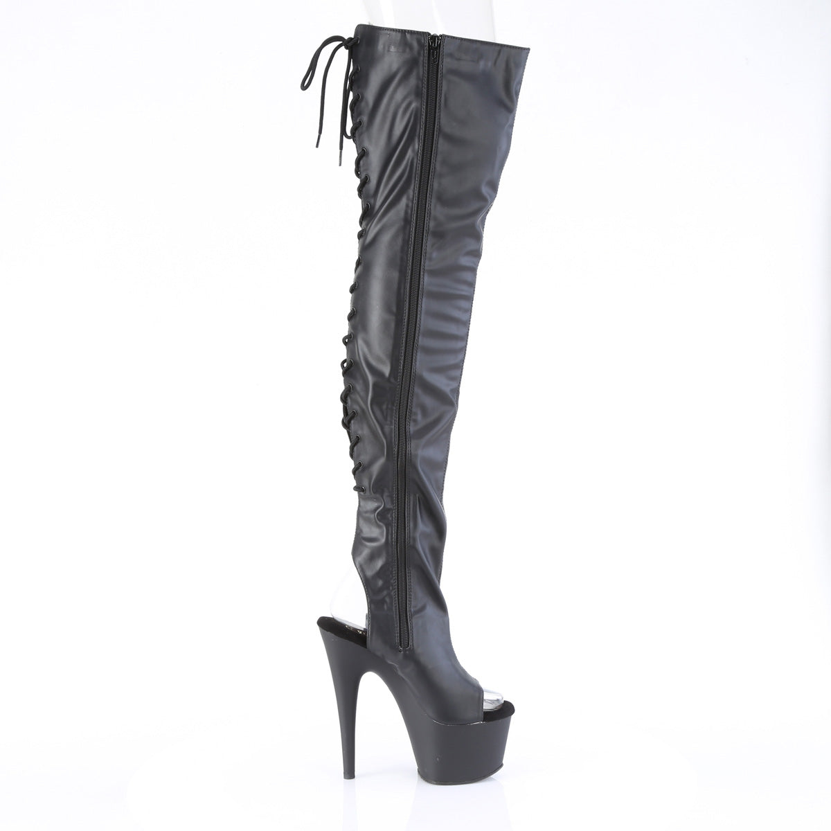 【PLEASER】ADORE-3017 シューズ Blk Str. Faux Leather【取寄】