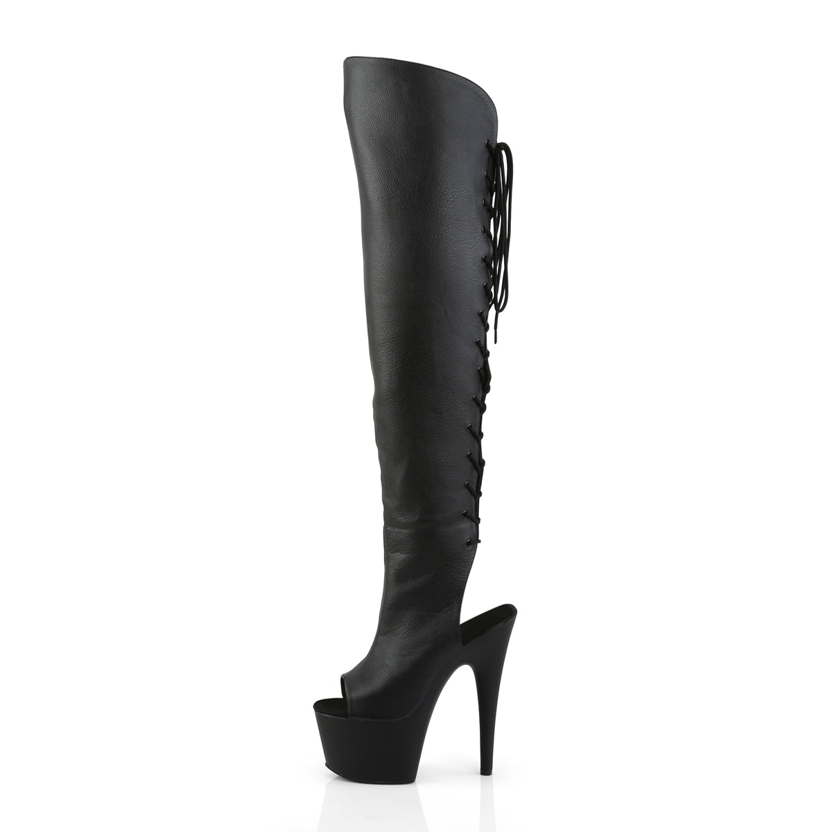 【PLEASER】ADORE-3019 シューズ Blk Faux Leather/Blk Matte【取寄】