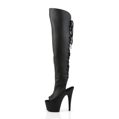 【PLEASER】ADORE-3019 シューズ Blk Faux Leather/Blk Matte【取寄】